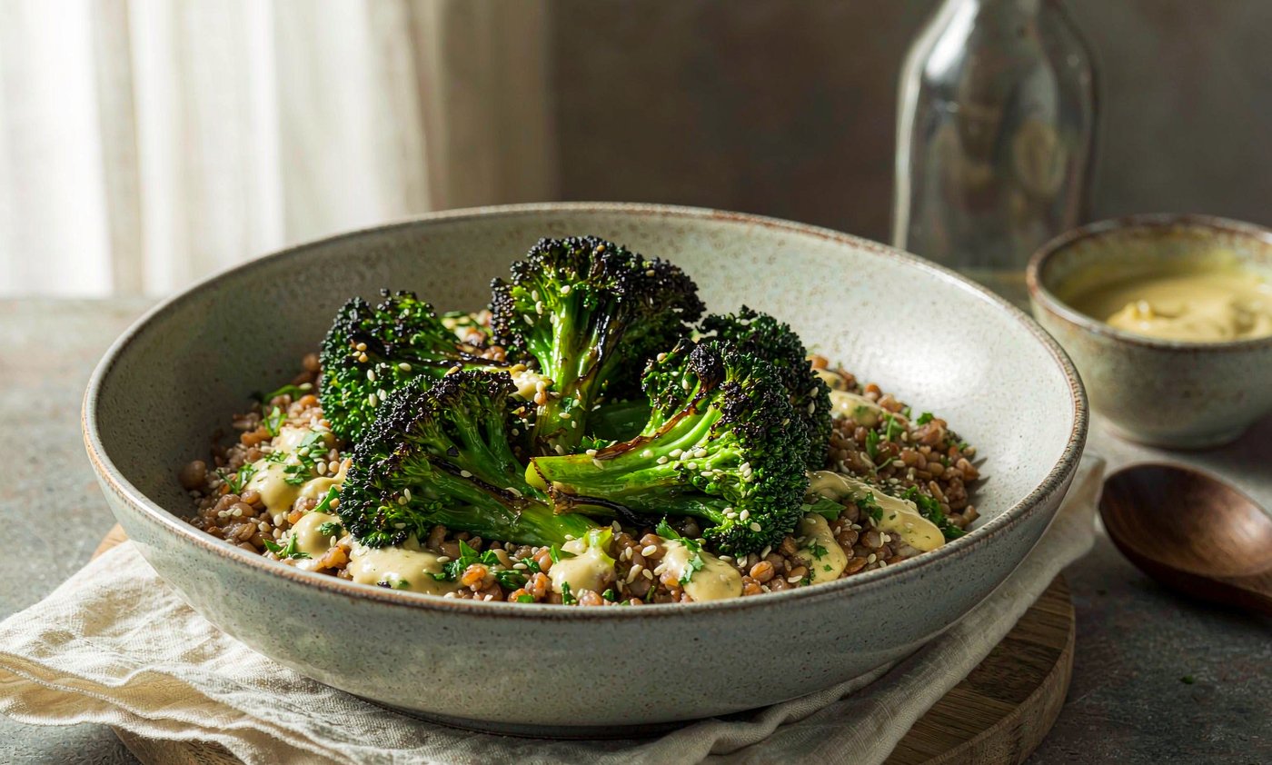 Charred Broccoli & Tahini Bowl