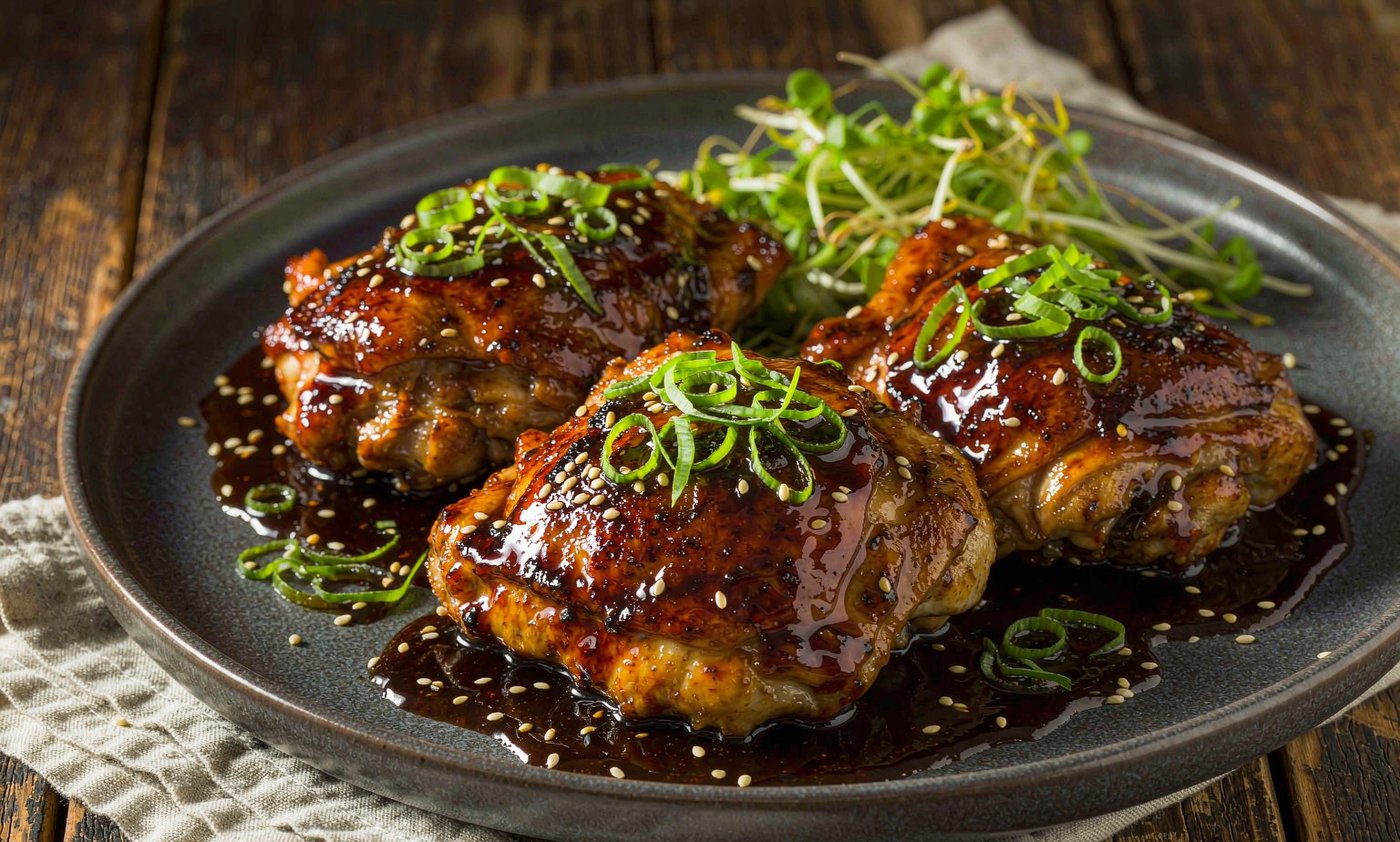 Sticky Ginger Chicken Thighs